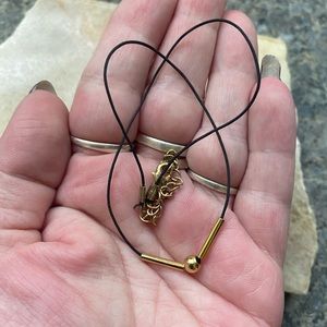 🎈Sale 🎈2 for $10 Lulu’s minimal barley there simple choker necklace gold black